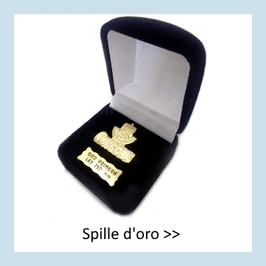 spille in oro personalizzate